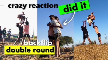 Backflip Double Round/ crazy reaction @NitinJustin hyperhook aashish