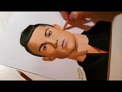CRISTIANO RONALDO - speed drawing - YouTube