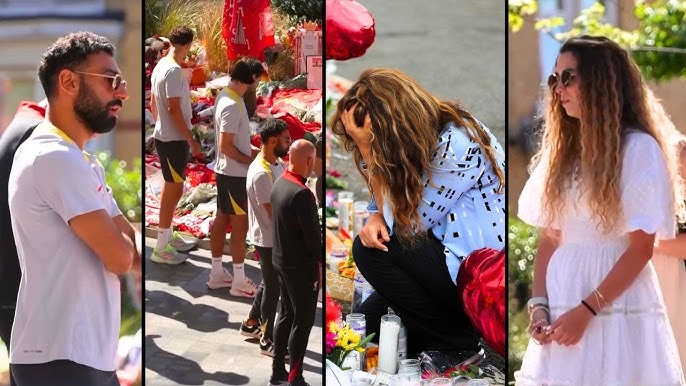 Liverpool players and Jota's wife laid flowers on Diogo Jota's grave in memory of the footballer! - YouTube