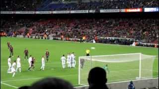 Villa Free Kick Goal - Barcelona x Alavés - Copa del Rey