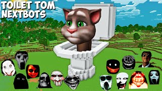 SURVIVAL SECRET GIANT SKIBIDI TOILET TOM in Minecraft - JEFF THE KILLER and GRUDGE and 100 NEXTBOTS