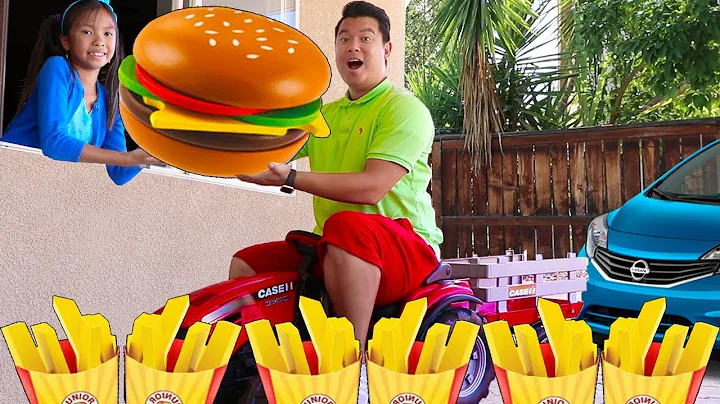 Wendy Pretend Play w/ Hamburger Drive Thru Restaur...