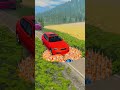 Colorful Small to Giant Cars vs Lava Pit Trap | BeamNG.drive! 🌋🔥 #shorts