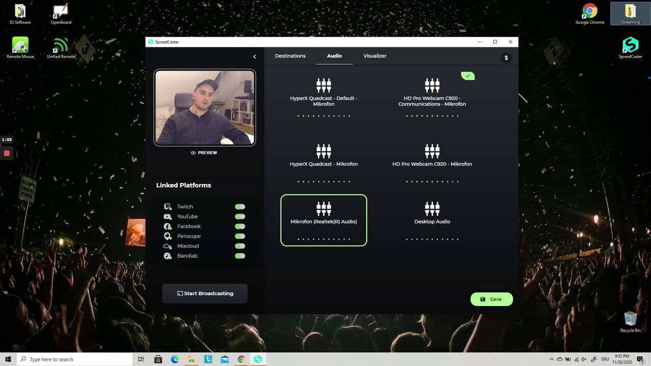 How to livestream your Microphones Audio Signal to multiple platforms ...
