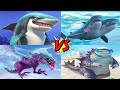 Hungry Shark Evolution VS Hungry Dragon VS Hungry Shark World VS Double Head Shark Attack 2020