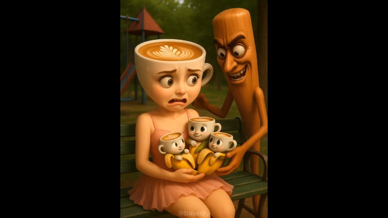 Ballerina Cappuccina's babies are kidnapped by Tung Tung Sahur #brainrot #cartoon
