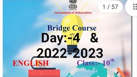 bridge course 10th day:-4 2022-2023 English