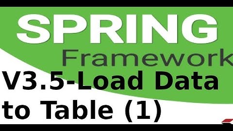 Spring MVC - V451 -  Sử dụng jstl, đọc dữ liệu từ Model Map lên Table trong Spring Boot (p1)