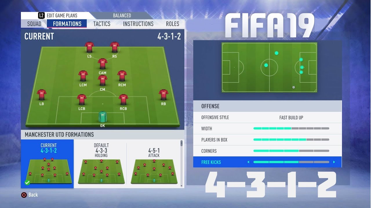 Fifa 19 Best Formation 4 3 1 2 Tutorial Best Custom Tactics Instructions More Youtube