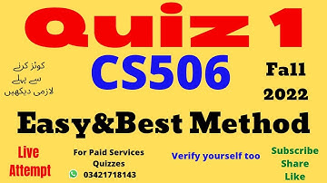 cs506 quiz no1 solution fall 2022 100% correct answers cs506 quiz 1 2022 cs506 quiz no 1 fall 2022