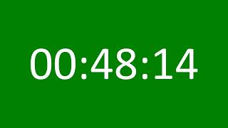 58 Minutes Countdown Timer Green Screen (No Sound) ⏱
