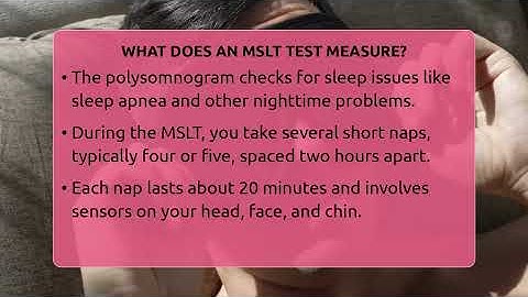 What Does An MSLT Test Measure? - Sleep Apnea Support Network