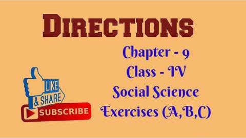 Ch9. Directions  Class 4 Solutions (Exercises A, B, C) Social Science CBSE DAV