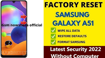 How to Hard Reset SAMSUNG Galaxy A51 - Remove Screen Lock by Recovery Mode