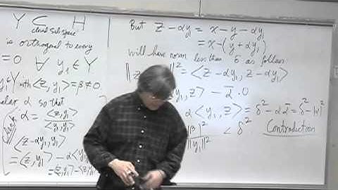 Functional Analysis - Lecture 10 - UCCS MathOnline