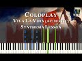 Coldplay  viva la vida acoustic version  synthesia lesson