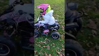 800w electric mini quad crash/flipped over