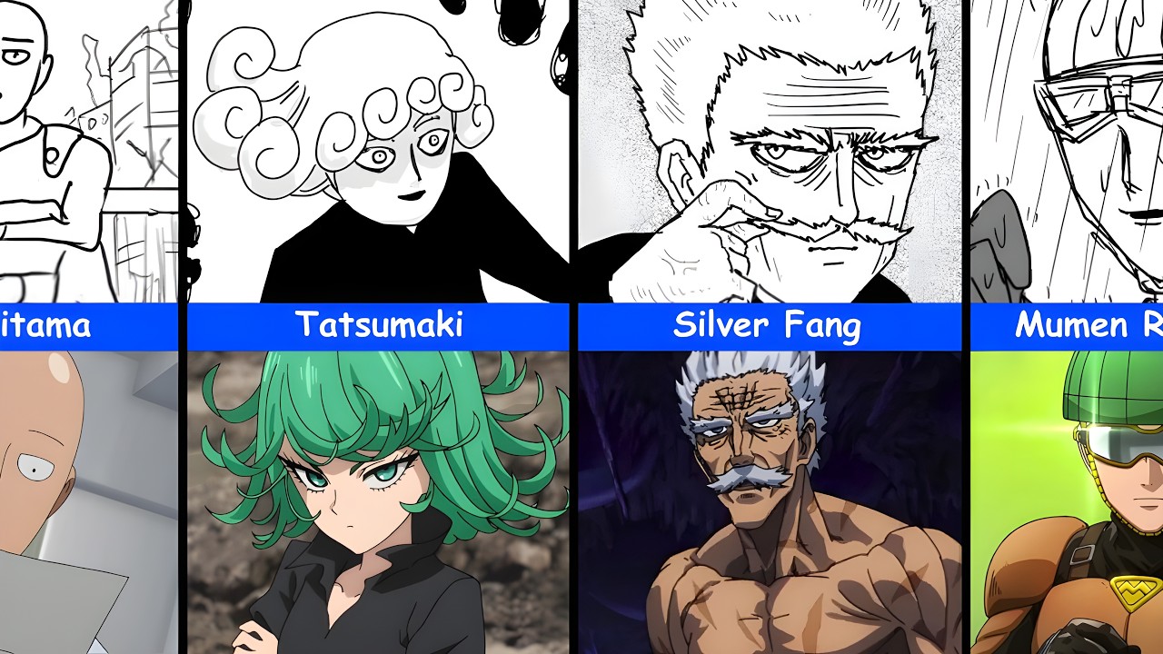 First And Final Design Of One Punch Man Characters