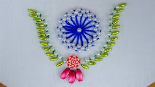 beautiful hand embroidery design with pearls