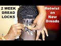 💋2 Week Dreadlocks Retwist | Retwist on New Dreads