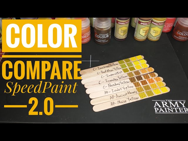 Color Compare: Yellow SpeedPaint 2.0 and Contrast Colors 