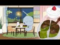 말차 카스테라와 그릭요거트 (요리 ASMR 애니메이션)