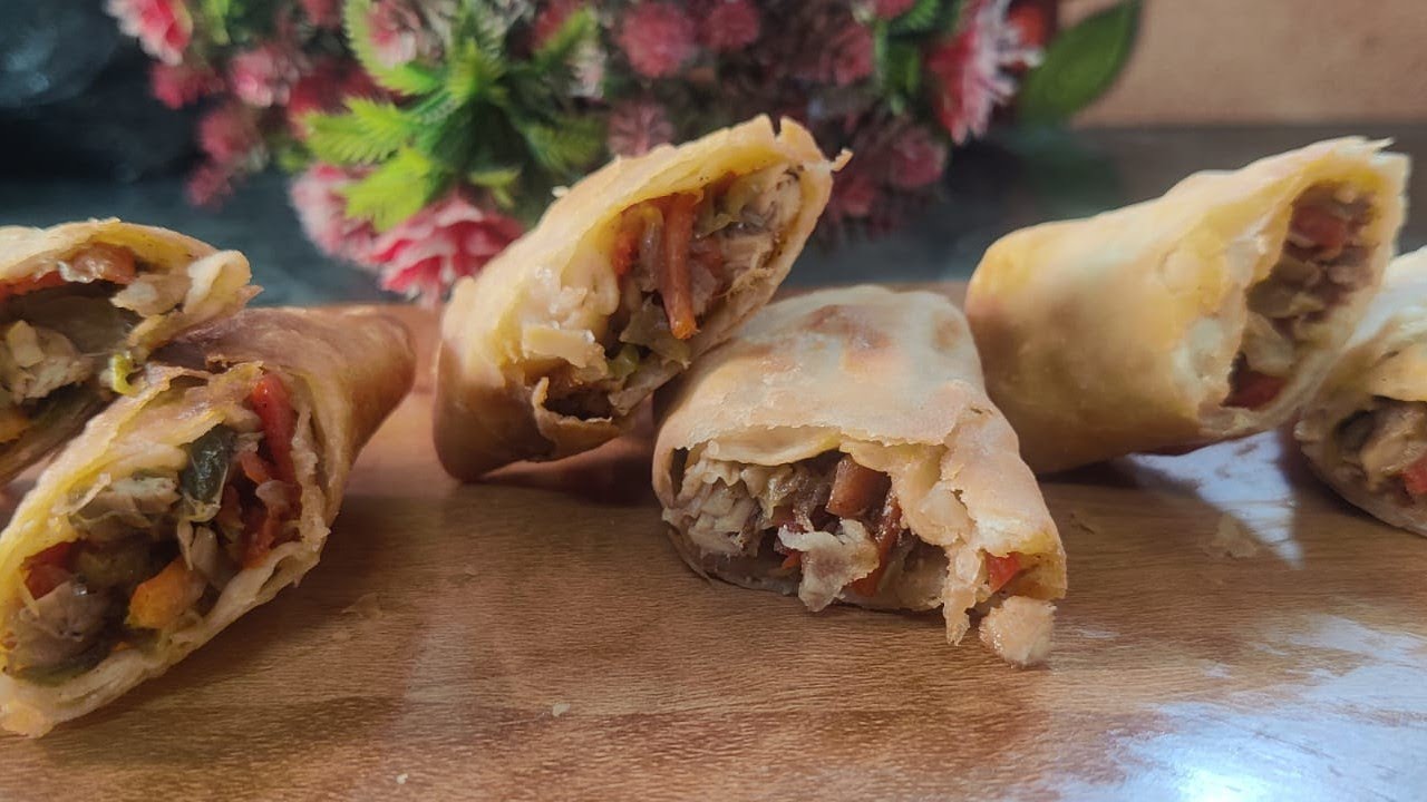 Ramzan series part 3 Chicken spring roll & Samosa patti #recipi # food # viral #youtube # 