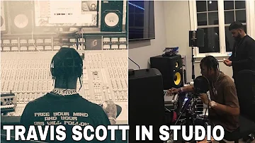 Travis Scott In Studio Making Album ASTROWORLD