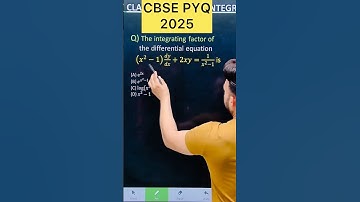 Q) The integrating factor of the differential equation   (𝑥^2−1)  𝑑𝑦/𝑑𝑥+2𝑥𝑦=1/(𝑥^2−1) is