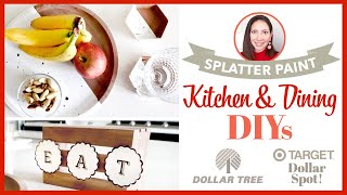 THE BEST Dollar Tree Dining Table Decor | Splatter Paint DIYs