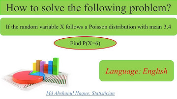 If the random variable X follows a Poisson distribution with mean 3.4 || Find P(X=6)