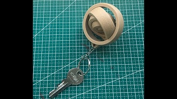 3D printed Rotating Rings Toy key chain