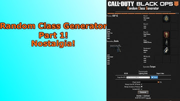 Random Class Generator Part 1! Black ops 4