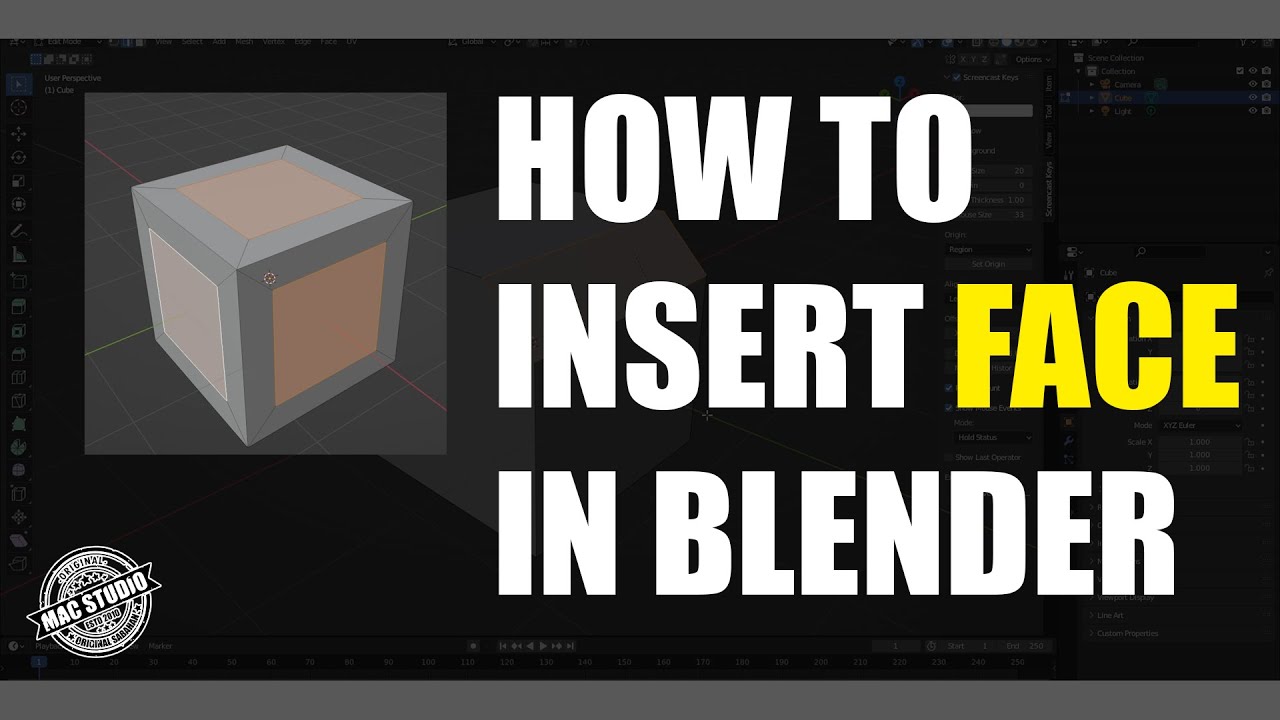 HOW TO INSERT FACE IN BLENDER | QUICK TUTORIAL - YouTube