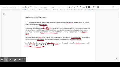 How to answer a Judicial precedent application question