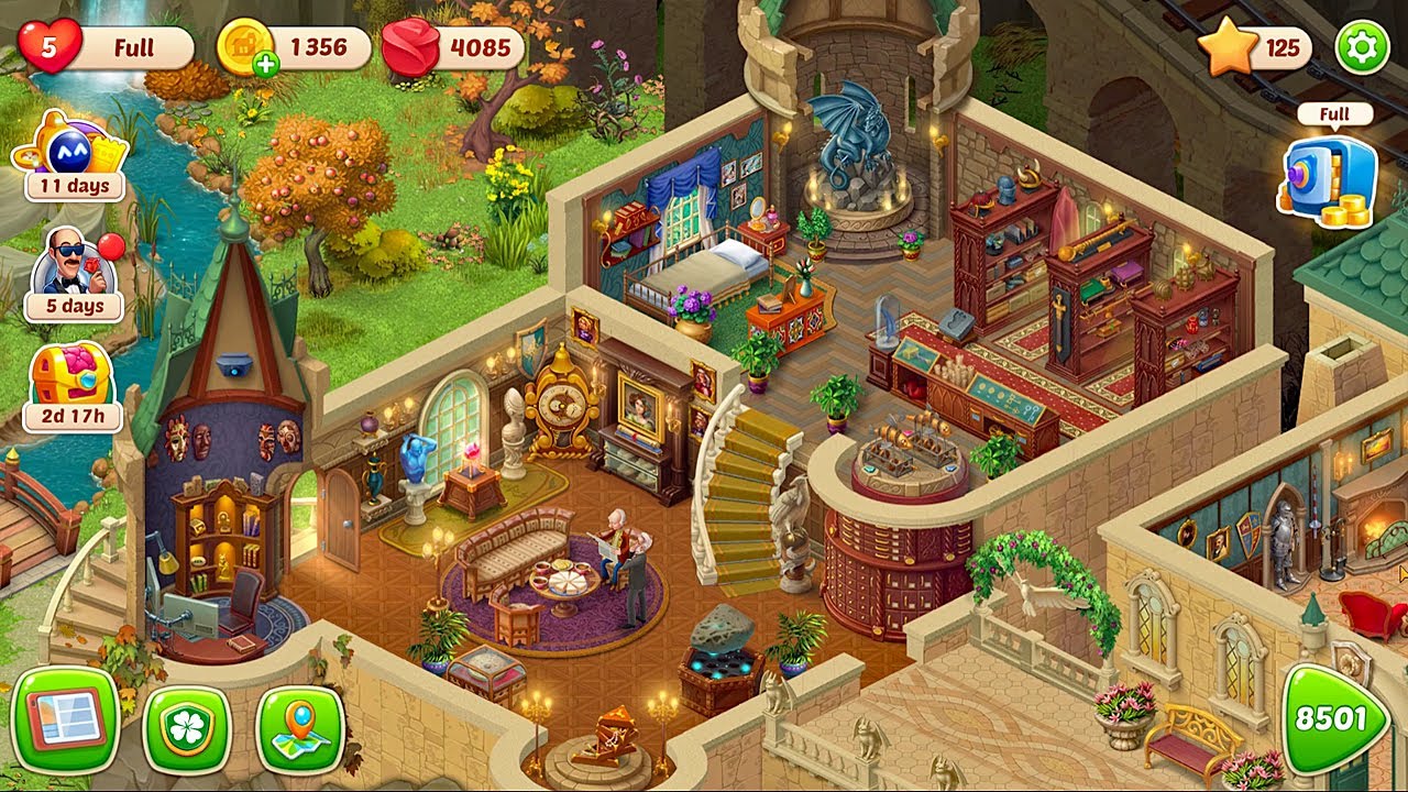 Homescapes - My Third House - Tour 🏡 Level 8500 Playrix - YouTube