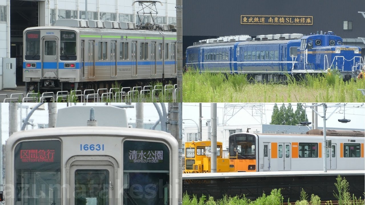 東武野田線 10030系 11631F「区間急行 清水公園」表示で南栗橋検査入場