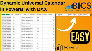 powerbi: universal calendar using dax!