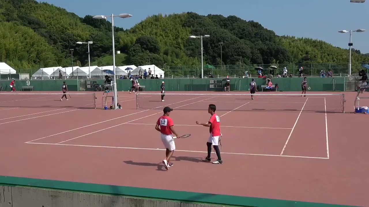 2022年IH ソフトテニス 男子個人 4回戦 平佐優吏・三上颯汰 松江工(島根) vs 丸田涼介・大薗善 明徳義塾(高知)