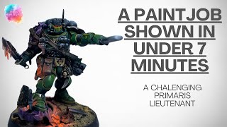 Primaris Lieutenant paintjob shown under 7 minutes