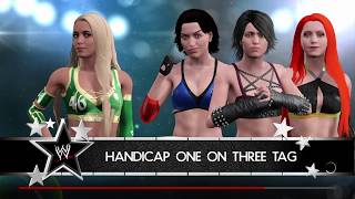 WWE 2K17 Handicap One on Three - Jessica B vs Bad News B*tches