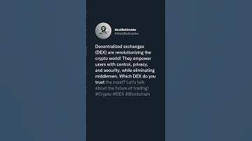 🌐 Decentralized exchanges (DEX) are revolutionizing the crypto world! 🔄 They empower users with c...