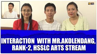 INTERACTION  WITH MR.AKOLENDANG, RANK-2, HSSLC ARTS STREAM