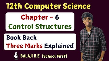 12th Computer Science - Chapter 6 book back three marks | Conquer Victory | Bro. Balaji B.E