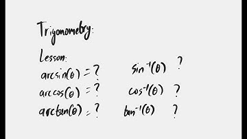 Trigonometry: Inverse Trig. Functions Part 1