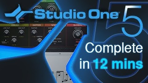 Studio One 5 - Tutorial for Beginners in 12 MINUTES! [ COMPLETE ]