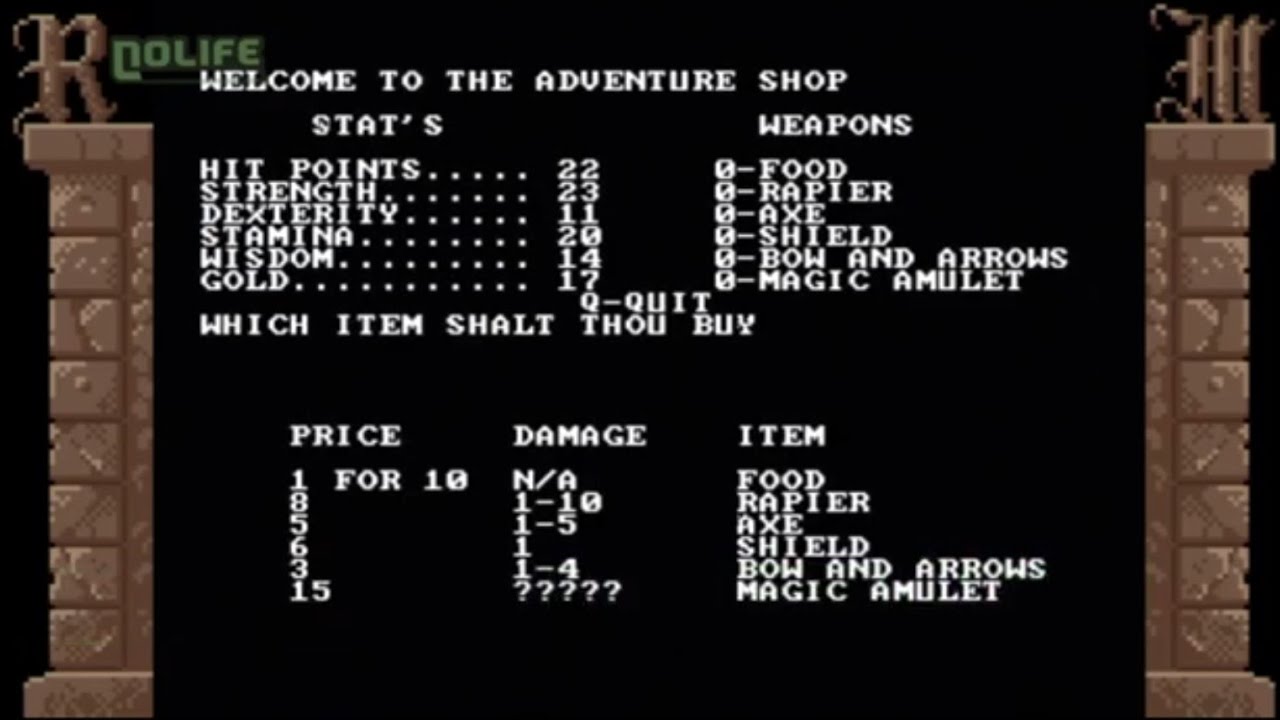 Retour sur Akalabeth: World of Doom (Apple II) - 101% - Nolife 2009