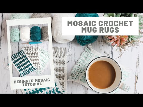 Mosaic Mug Rug - Beginner Friendly crochet pattern