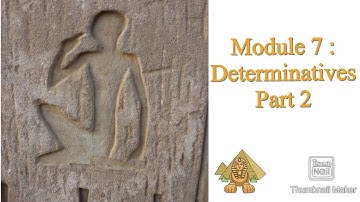 Determinatives Part 2 - Module 7 - Hieroglyphics Course | Ancient Egyptian Writing System