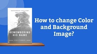 How to Change Colors and Background Image | Author Landing Page WordPress Theme